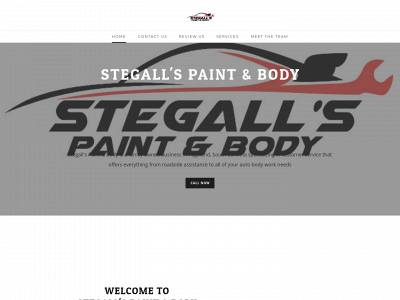 stegallspaintandbody.com snapshot