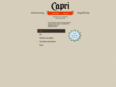 caprirestaurang.se snapshot