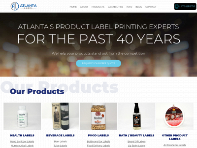 atlantalabel.com snapshot