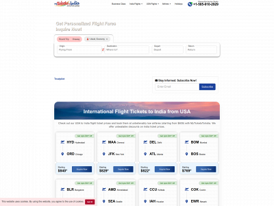 myticketstoindia.com snapshot