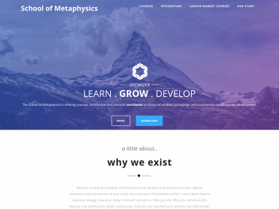 schoolofmetaphysics.org snapshot