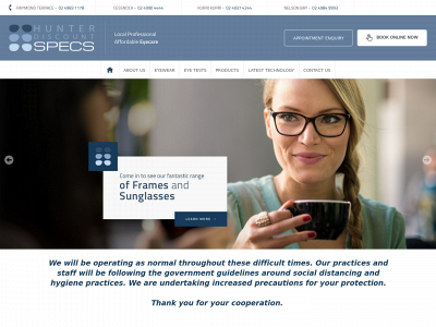 hunterdiscountspecs.com snapshot