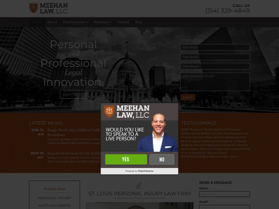meehanlawstl.com snapshot