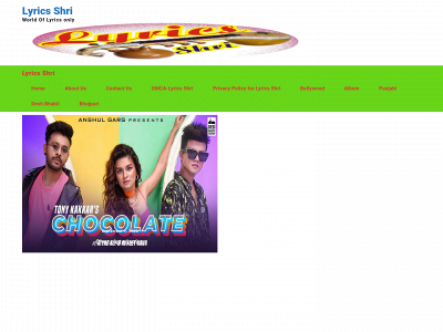 lyricsshri.com snapshot