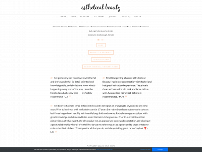 estheticalbeauty.com snapshot