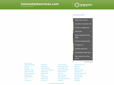 holmestankservices.com snapshot