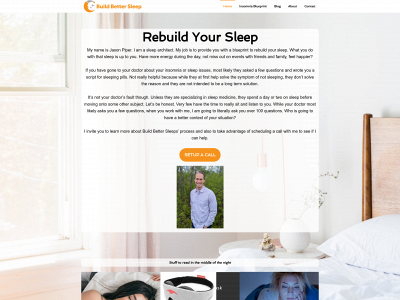 buildbettersleep.com snapshot