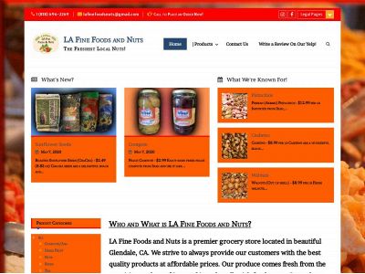 lafinefoodsandnuts.com snapshot