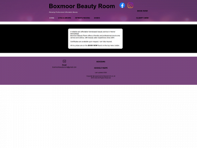 boxmoorbeautyroom.co.uk snapshot