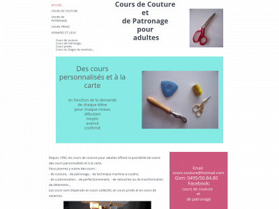 cours-de-couture.be snapshot