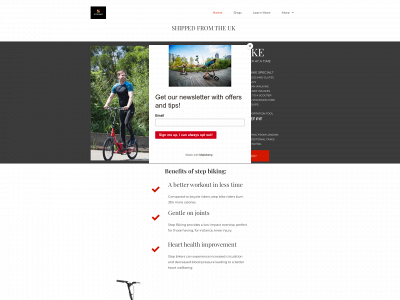 stepbike.co.uk snapshot