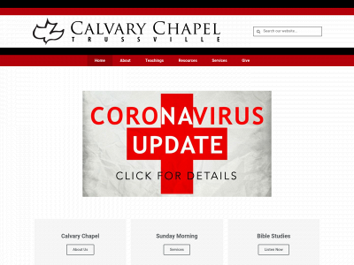 calvarychapeltrussville.com snapshot