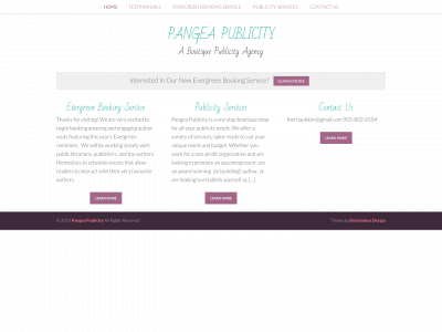 pangeapublicity.com snapshot