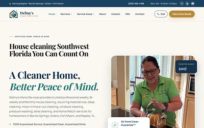 delmyshomeservices.com snapshot