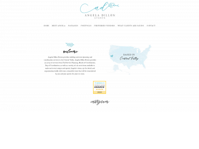 angeladillonevents.com snapshot