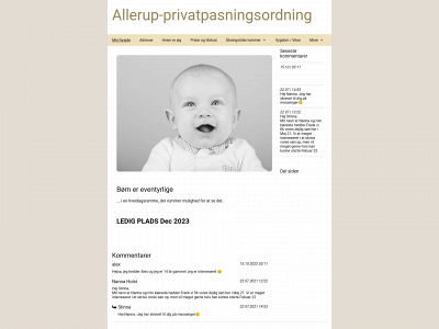 allerup-privatpasningsordning.dk snapshot