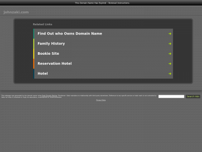johnzaki.com snapshot