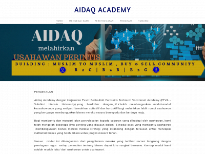 www.aidaqacademy.com snapshot