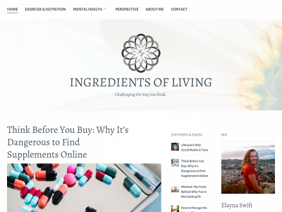 ingredientsofliving.com snapshot