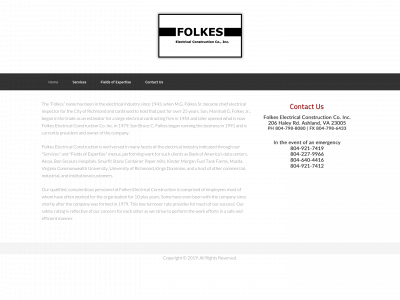 folkes-electric.com snapshot