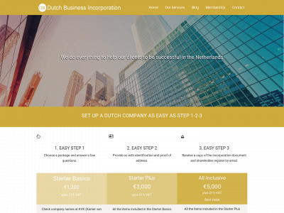 dutchbusinessincorporation.com snapshot