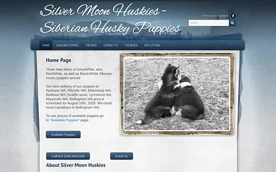 www.silvermoonhuskies.com snapshot