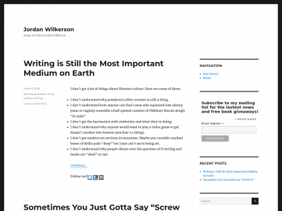 wilkwrites.com snapshot