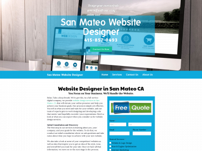 www.sanmateowebdesigner.com snapshot