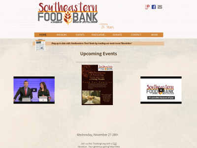 southeasternfoodbank.com snapshot