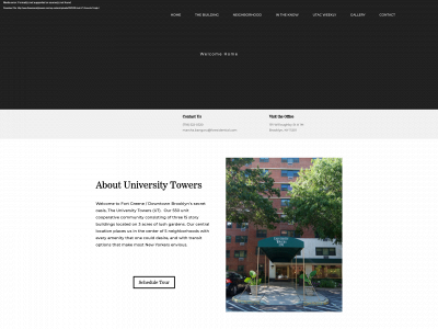 theuniversitytowers.com snapshot