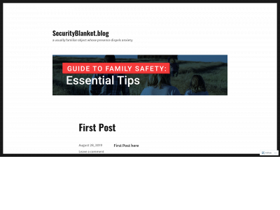 securityblanket.blog snapshot