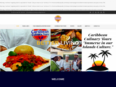 caribbeanculinaryvacations.com snapshot
