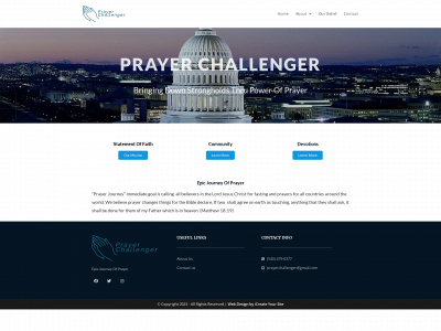 prayerchallenger.com snapshot