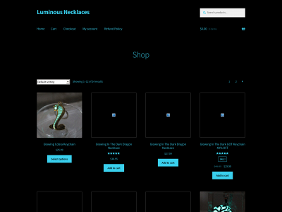 luminousnecklaces.com snapshot