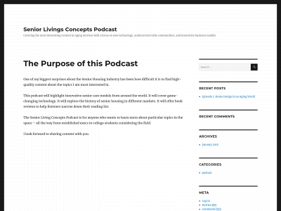 seniorlivingconceptspodcast.com snapshot