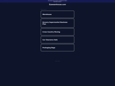 easwarehouse.com snapshot