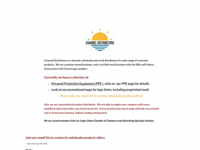 www.channeldistributors.com snapshot