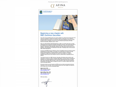 afina.ca snapshot