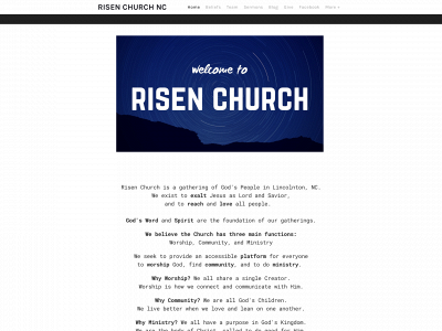 www.risenchurchnc.org snapshot