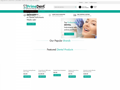 primedentalsupplies.com snapshot