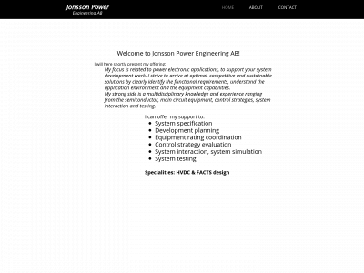 jonssonpower.se snapshot