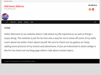 adrianeadeva.com snapshot