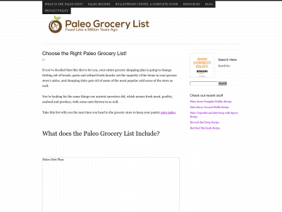 paleogrocerylist.com snapshot