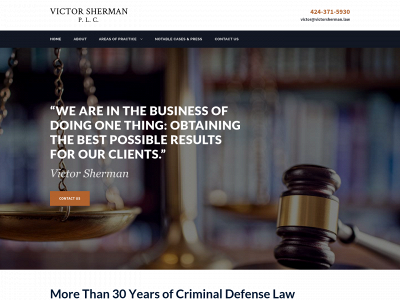 victorsherman.law snapshot
