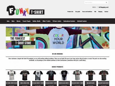 funky-t-shirt.com snapshot