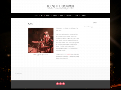 goosethedrummer.com snapshot