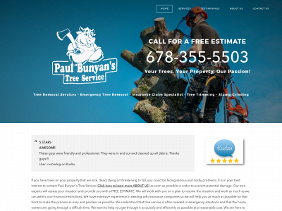 www.paulbunyanstreeremovalservice.com snapshot