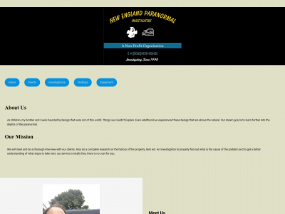 newenglandparanormal.com snapshot