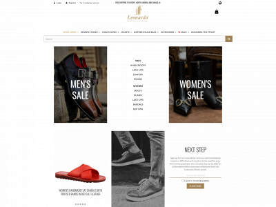 leonardoshoes.com snapshot
