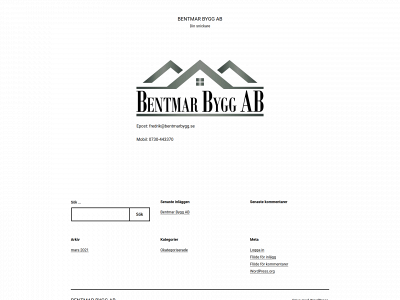 bentmarbygg.se snapshot